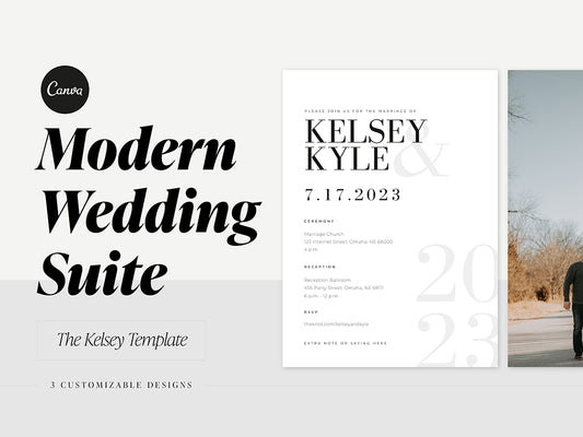 Modern Wedding Suite | The Kelsey Template