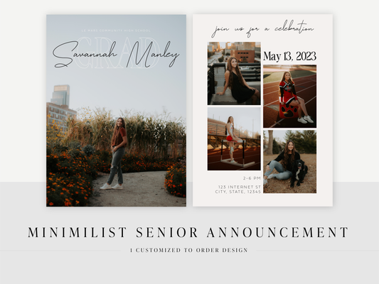 Minimalist Senior Graduation Announcement